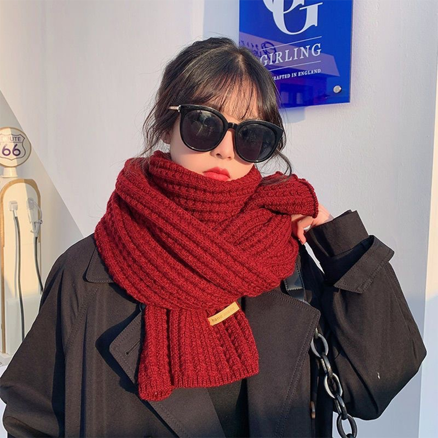 Wool Scarf Men - 厚手のケーブルニット暖かいカシミヤスカーフネッカチーフ冬用ロングチャンキーラップ女性男性用暖かいスカーフ旅行オフィス用