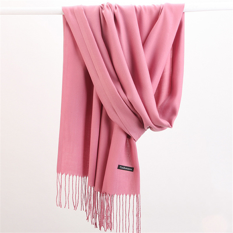 Shawl Wrap Winter - ファッションソリッドカラー 2023 女性スカーフ冬ヒジャーブ Tessale タッセルロング女性ショールカシミヤのようなパシュミナヒジャーブスカーフラップ