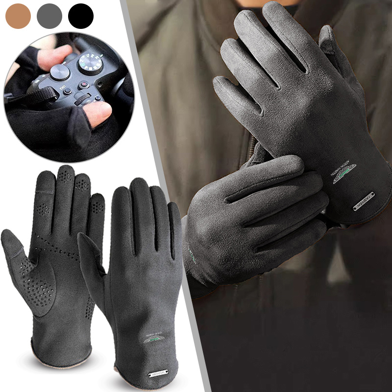 Touch Screen Gloves - 1ペア オートバイ用 アウトドア 厚手 防風 指タッチスクリーン対応グローブ