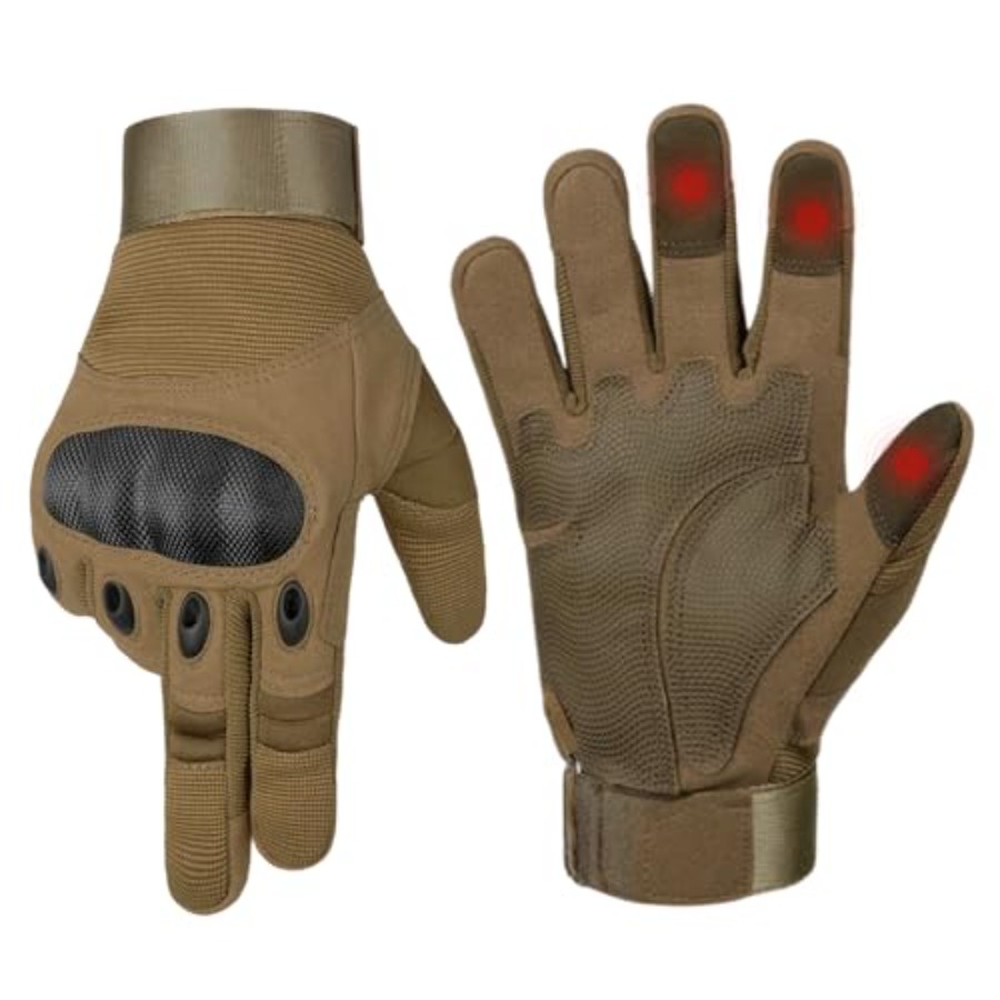 Touch Screen Gloves - 男性用ユーティリティグローブ、タッチスクリーン対応パームパッド付きバイクグローブ、通気性があり軽量、ライディング、サイクリング、スポーツに最適