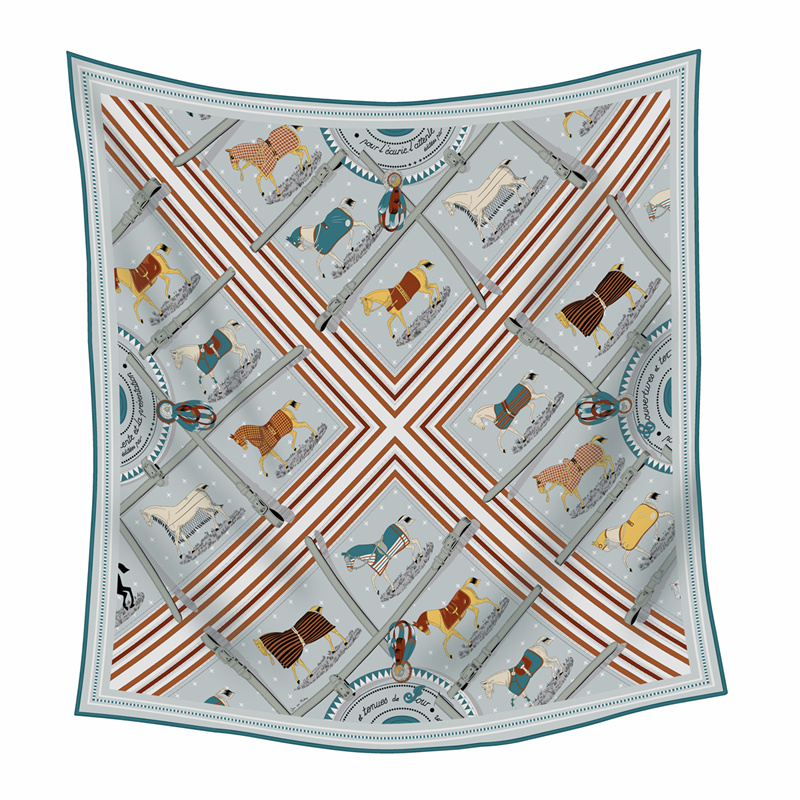 Cashmere Pashmina Wrap - 90CMファッションプリントカシミヤシルクスカーフデザイナー高級パシュミナショール女性用スクエアスカーフカールエッジストールブランケット