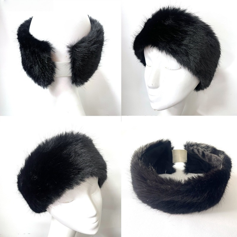 ワイドバンドファーヘッドバンド冬用保温イヤーマフ伸縮性フリー - Fleece Ear Warmer Band のレビューと価格