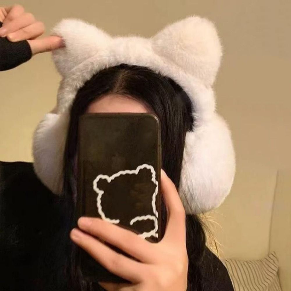 軽量折りたたみ式猫耳カバー厚く防風暖かい耳当て凍結防止ソフト - Earmuffs Foldable のレビューと価格