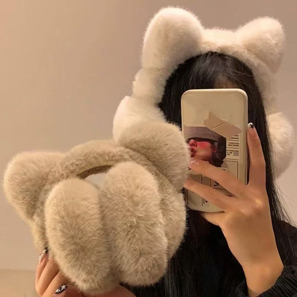 軽量折りたたみ式猫耳カバー厚く防風暖かい耳当て凍結防止ソフト - Earmuffs Foldable のレビューと価格