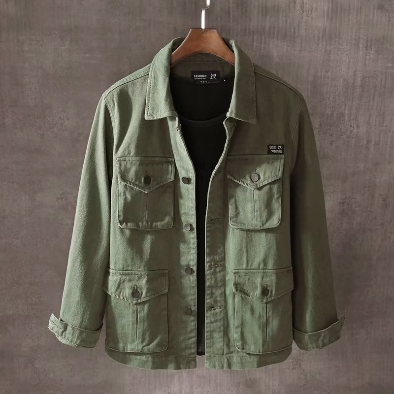 春と秋の新メンズファッションカジュアルルーズジャケットソリッ - Down Jacket Packable のレビューと価格