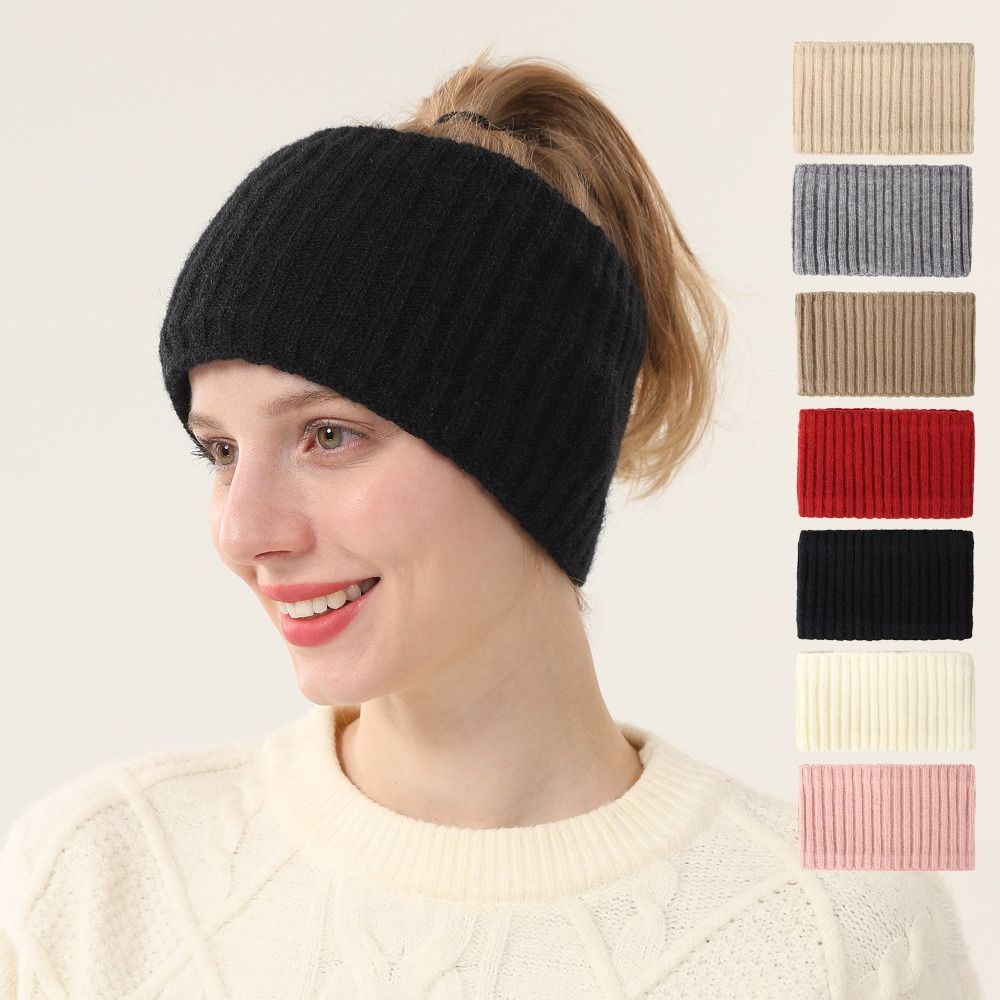 かわいい耳付きニットヘッドバンド、裏起毛フリース、冬用伸縮性 - Winter Headband Fleece のレビューと価格