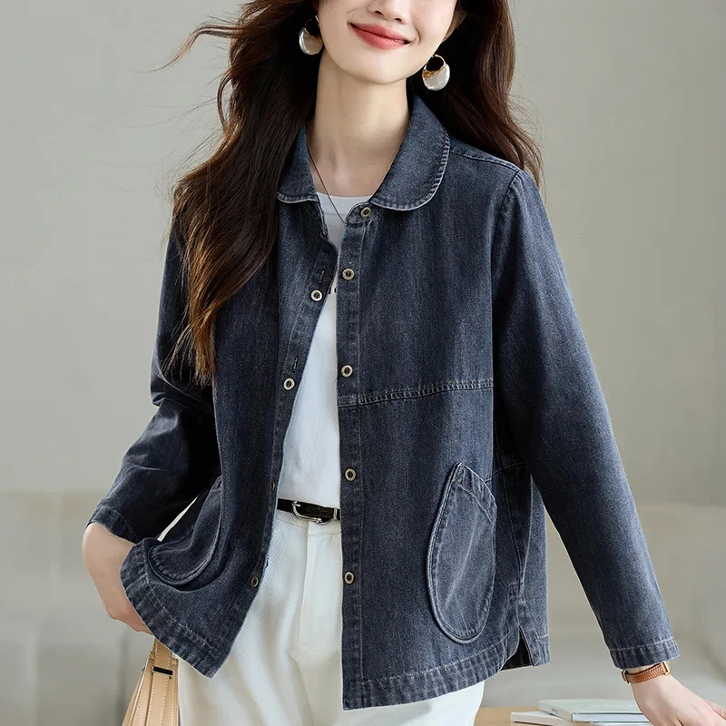 女性のデニムジャケットコート 2026 春秋の新ファッション - Down Jacket Packable のレビューと価格