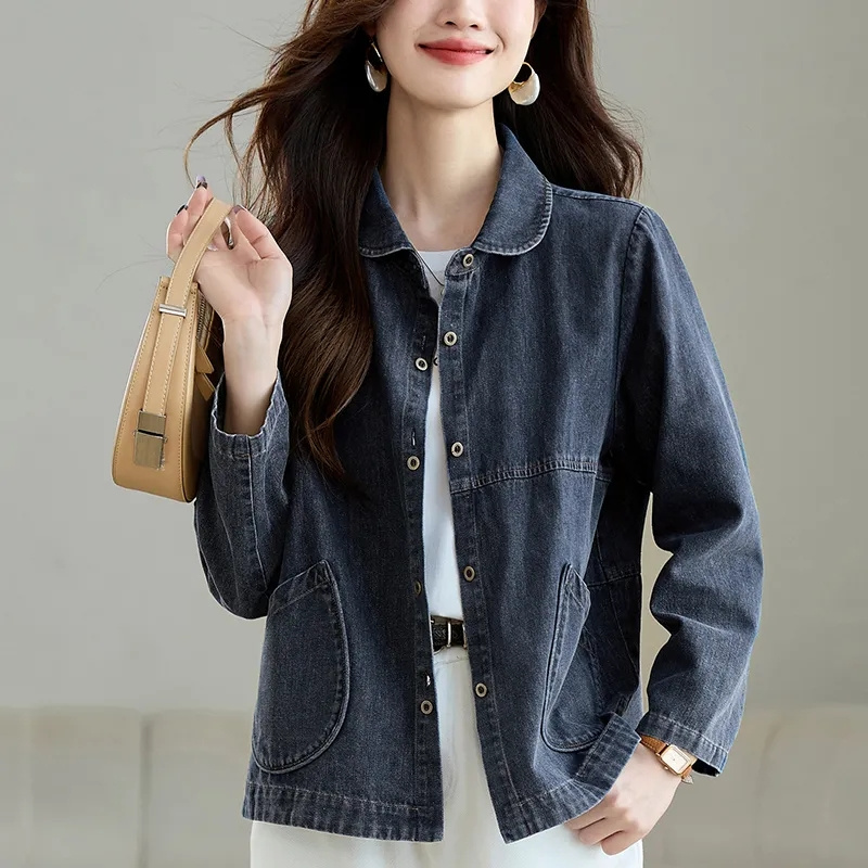 女性のデニムジャケットコート 2026 春秋の新ファッション - Down Jacket Packable のレビューと価格