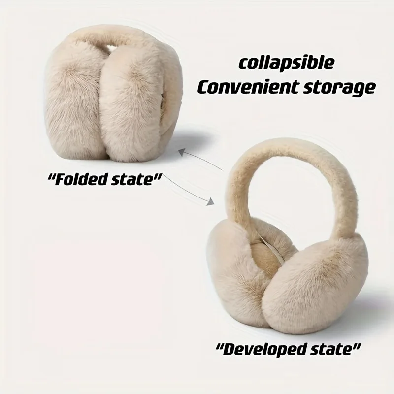 折りたたみ式で調節可能な女性用冬用イヤーマフ、冬用屋外防寒イ - Earmuffs Foldable のレビューと価格