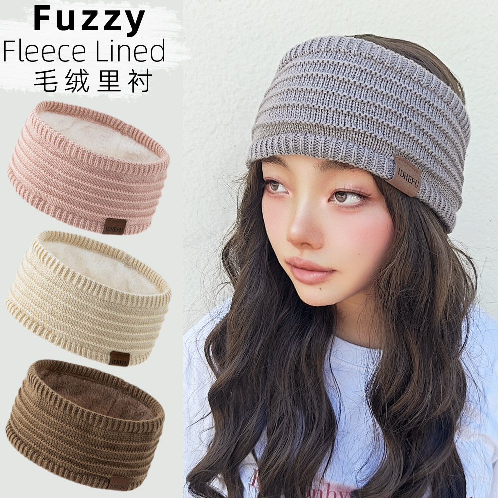冬用保温フリース裏地付き超ワイドニットヘッドバンド、女性用ア - Fleece Ear Warmer Band のレビューと価格