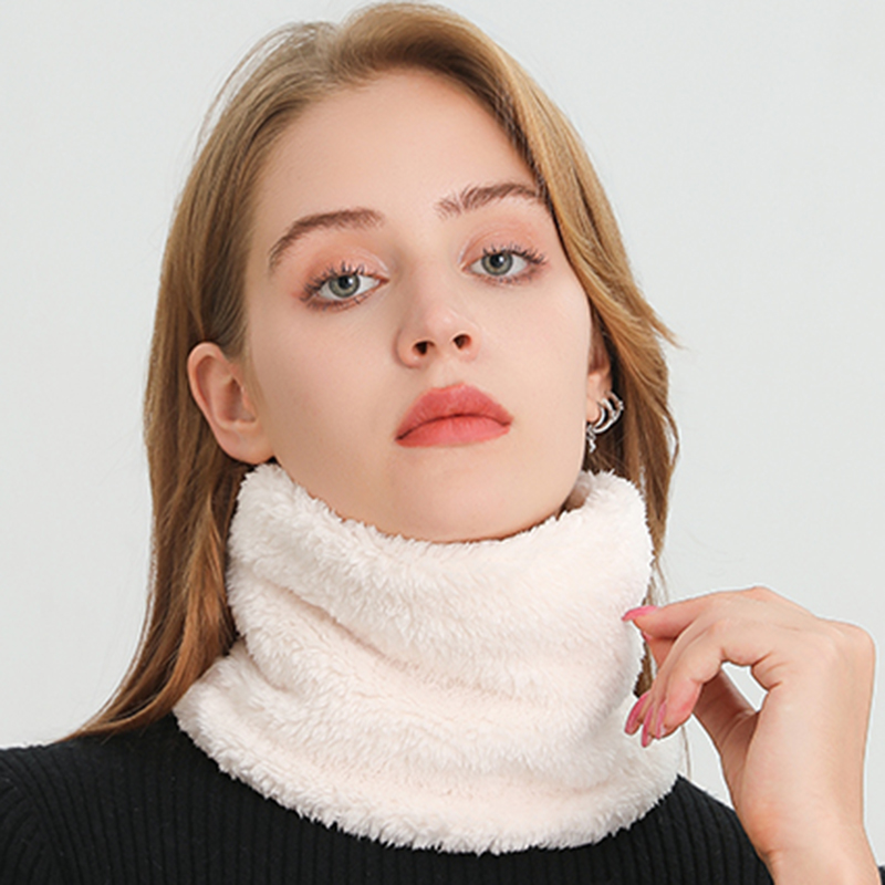カシミヤ暖かいカラーリング冬のスカーフ固体ぬいぐるみ厚いアウ - Wool Scarf Men のレビューと価格