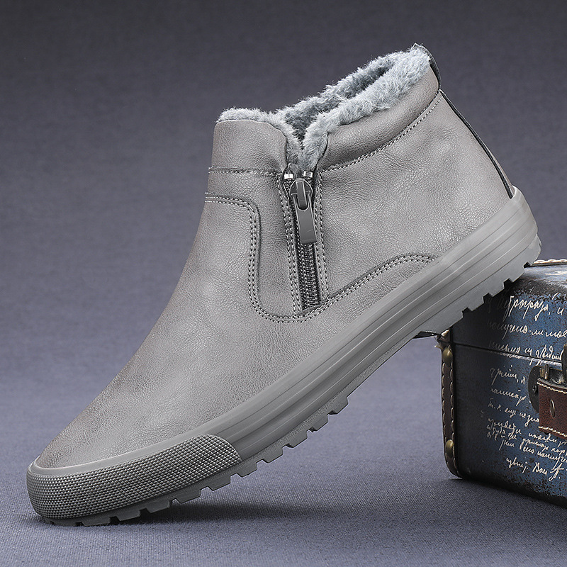 冬のメンズブーツ高品質防水レザーブーツ厚みのある豪華な暖かい - Waterproof Winter Boot のレビューと価格