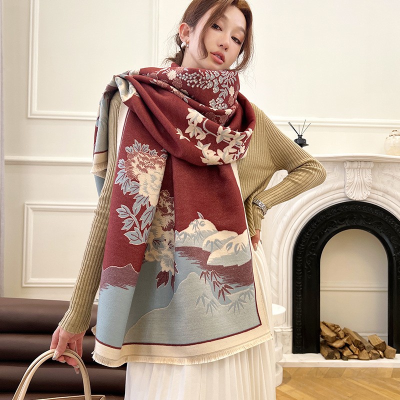 ファッション冬の新暖かいカシミヤショールスカーフ女性のための - Cashmere Pashmina Wrap のレビューと価格