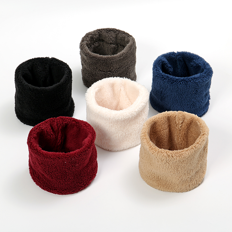 カシミヤ暖かいカラーリング冬のスカーフ固体ぬいぐるみ厚いアウ - Wool Scarf Men のレビューと価格