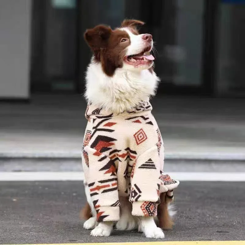 フード付き犬用コート 冬用 暖かい 厚手 パーカー 中型・大 - Sherpa Hoodie Fleece のレビューと価格