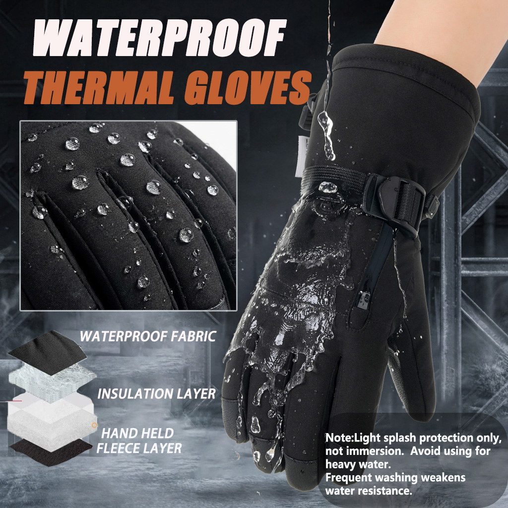 冬用スキーグローブ メンズ レディース、防水タッチスクリーン - Snow Glove Insulated のレビューと価格